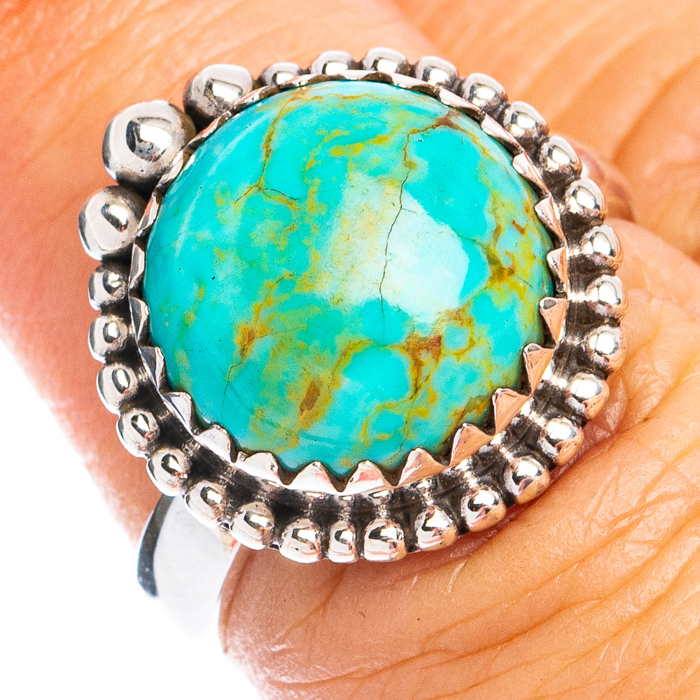 Rare Kingman Turquoise Ring Size 6.75 (925 Sterling Silver) R8358