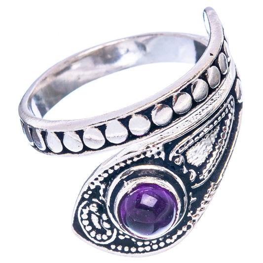 Amethyst Dainty Ring Size 7 Adjustable (925 Sterling Silver) R5229