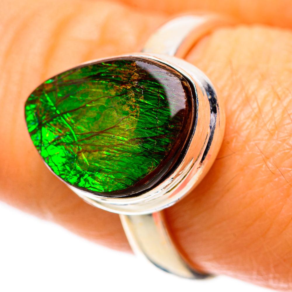 Canadian Ammolite 925 Sterling Silver Ring Size 8.25 (925 Sterling Silver) RING139604