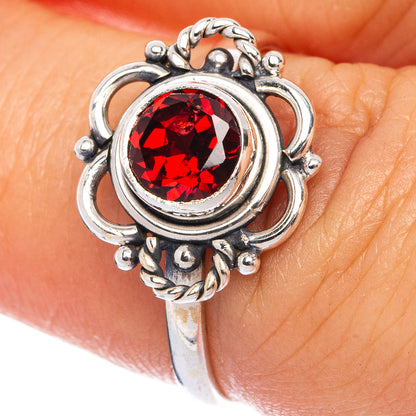 Garnet Dainty Ring Size 7 (925 Sterling Silver) R145657