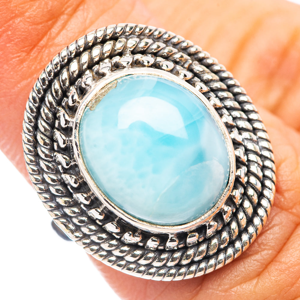Larimar Ring Size 5 (.925 Sterling Silver)