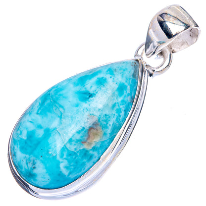 Larimar Pendant 1 3/8" (925 Sterling Silver) P41703
