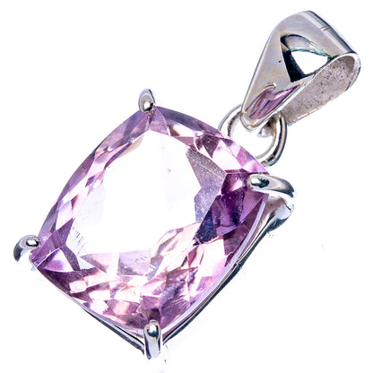 Faceted Amethyst Pendant 7/8" (925 Sterling Silver) P43000