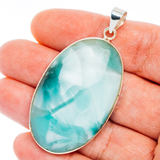 Premium Hemimorphite Pendant 2 1/4" (.925 Sterling Silver)