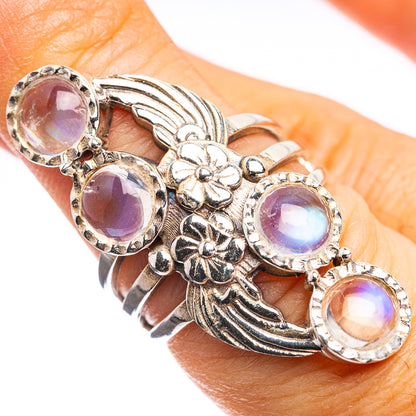 Rainbow Moonstone Ring Size 6 (925 Sterling Silver) R143083