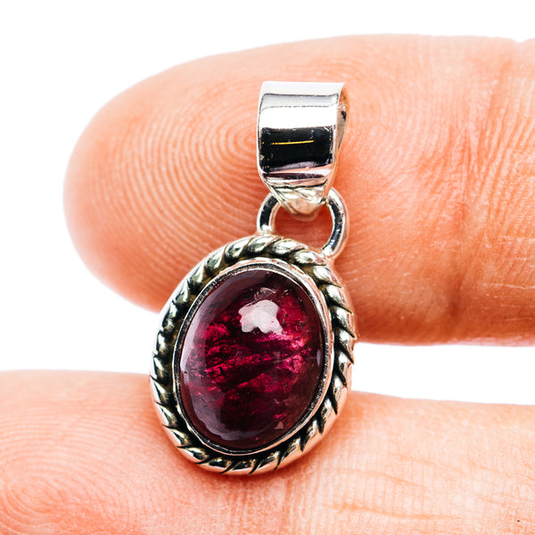 Premium Pink Tourmaline Pendant 7/8" (.925 Sterling Silver)