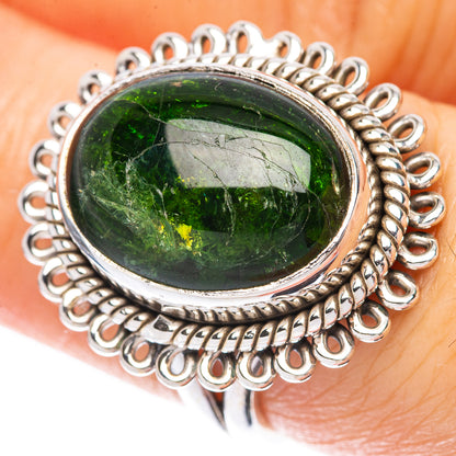 Rare Chrome Diopside Ring Size 7.25 (925 Sterling Silver) R2123
