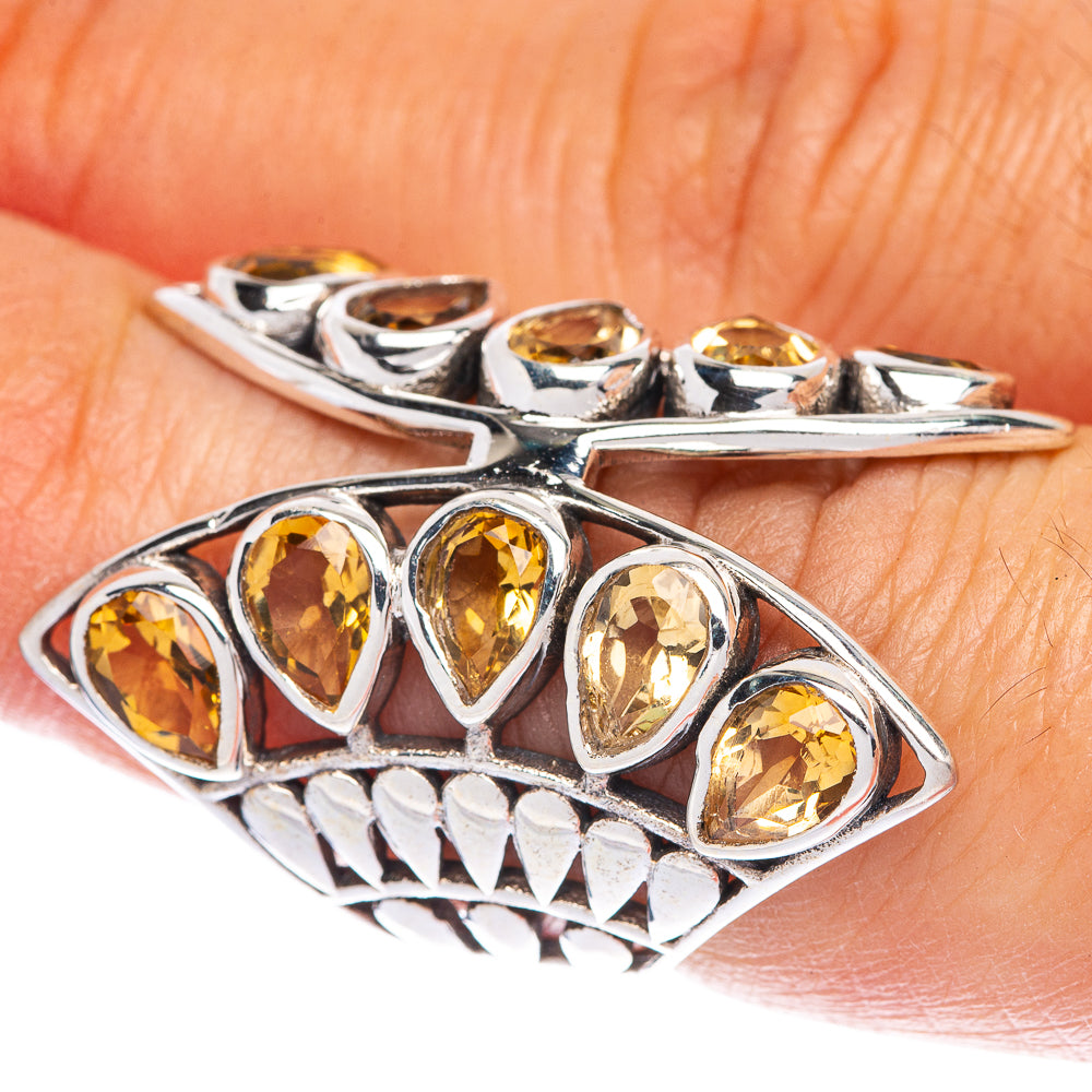 Large Faceted Citrine Ring Size 6 (925 Sterling Silver) R144670