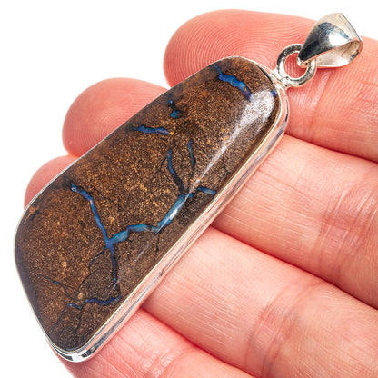 Australia Boulder Opal 925 Sterling Silver Pendant 2 1/4"