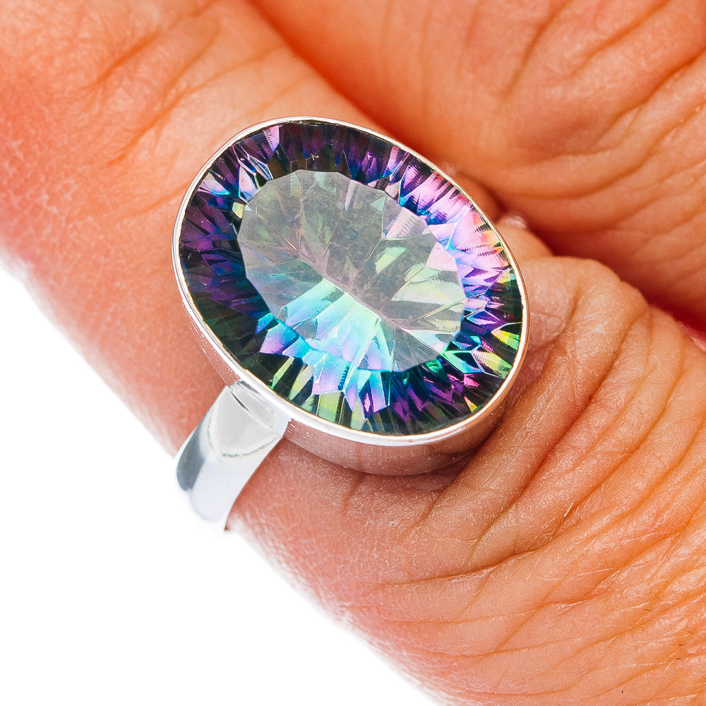 Premium Mystic Topaz Ring Size 7.5 (.925 Sterling Silver)
