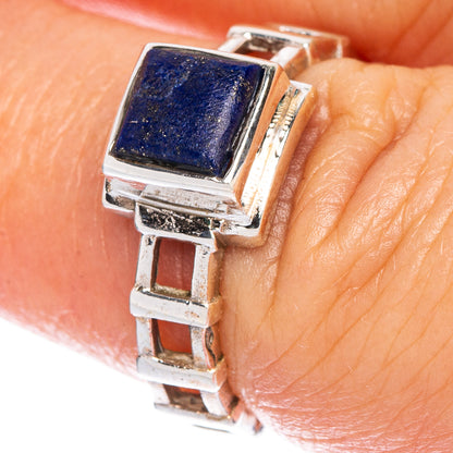 Lapis Lazuli Dainty Ring Size 6.25 (925 Sterling Silver) R147047
