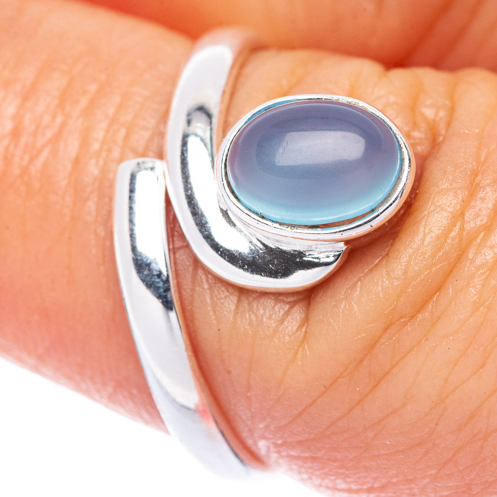 Aqua Chalcedony Dainty Ring Size 6 (925 Sterling Silver) R145840