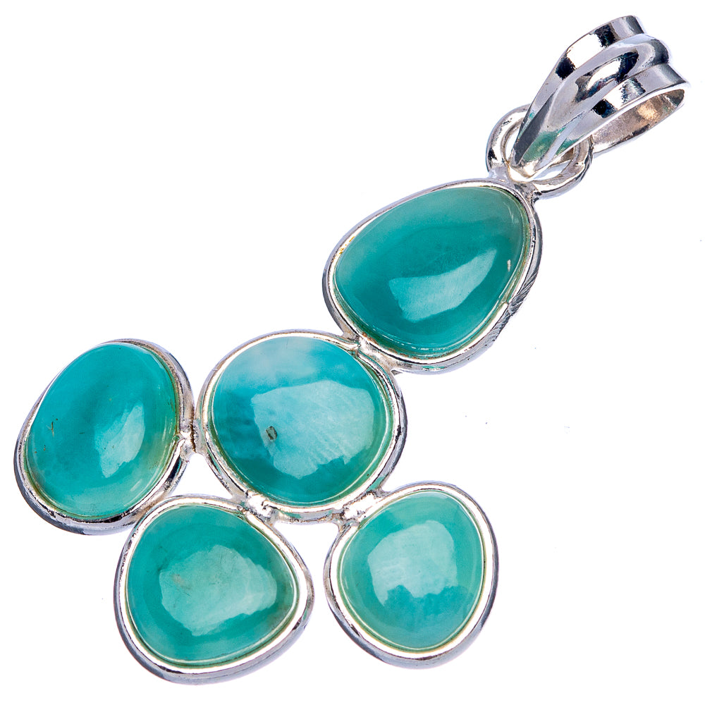 Amazonite Pendant 1 5/8" (925 Sterling Silver) P40184