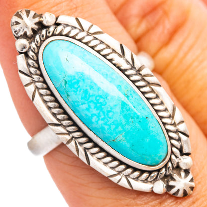 Mohave Turquoise Ring Size 7 Adjustable (.925 Sterling Silver)