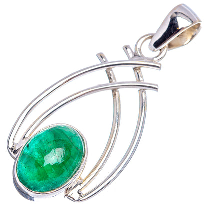 Premium Zambian Emerald Pendant 1 3/4" (.925 Sterling Silver)