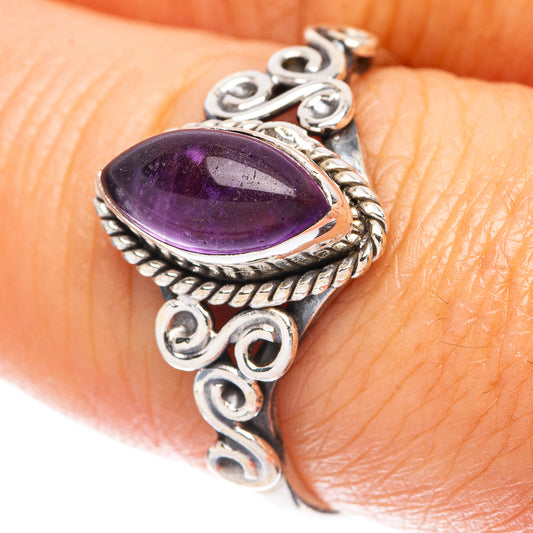 Amethyst Dainty Ring Size 7.75 (925 Sterling Silver) R5759