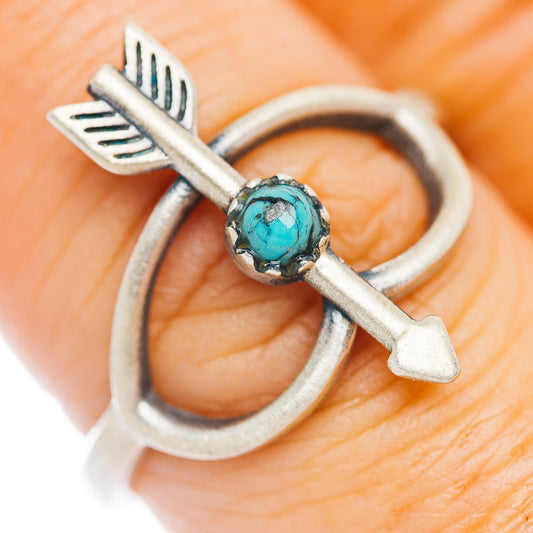 Mojave Turquoise Arrow Ring Size 8 (.925 Sterling Silver)