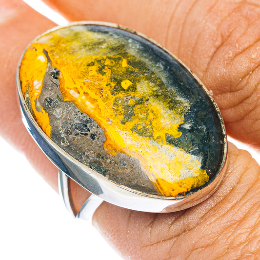 Premium Bumblebee Jasper Ring Size 7 (.925 Sterling Silver)
