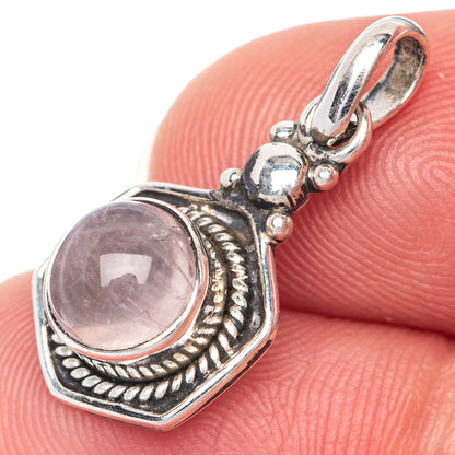 Rainbow Moonstone Dainty Pendant 7/8" (925 Sterling Silver) P39929