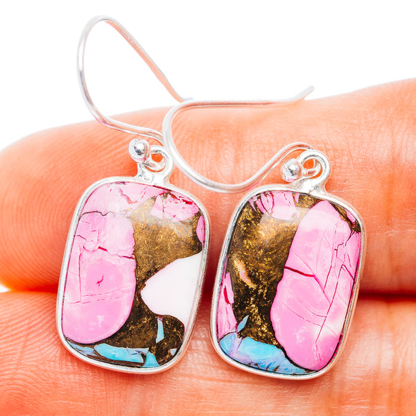 Cotton Candy Turquoise Earrings 1 1/4" (.925 Sterling Silver)