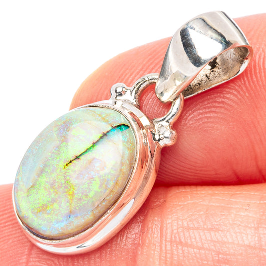 Rare Sterling Opal Pendant 1 1/8" (925 Sterling Silver) P42940