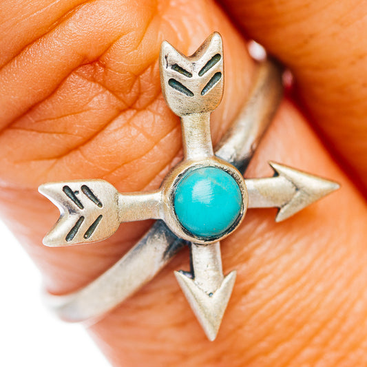 Mojave Turquoise Arrow Ring Size 10 (.925 Sterling Silver)