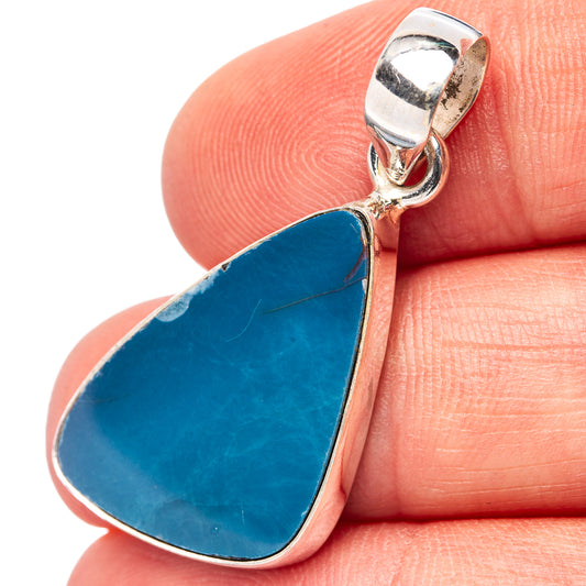 Sterling silver teardrop opal doublet pendant with blue stone
