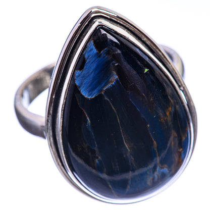 Large Pietersite 925 Sterling Silver Ring Size 11.75