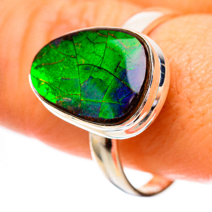 Canadian Ammolite Ring Size 10.75 (925 Sterling Silver) RING139813
