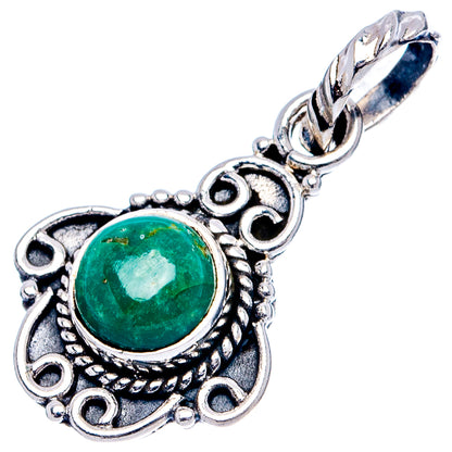 Variscite Dainty Pendant 1 1/8" (.925 Sterling Silver)