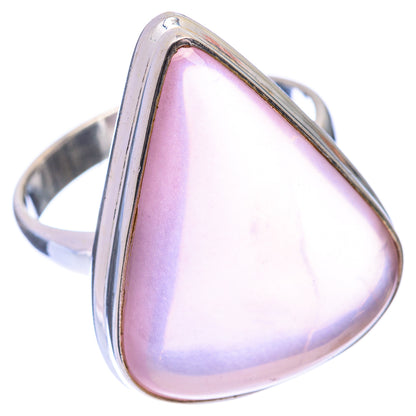 Large Rose Quartz Ring Size 10 (925 Sterling Silver) R140824