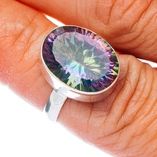 Premium Mystic Topaz Ring Size 6.75 (.925 Sterling Silver)