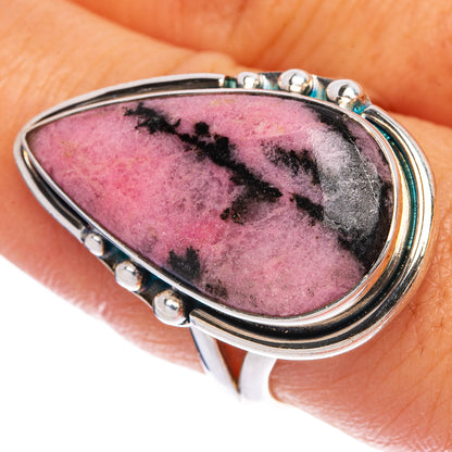 Large Rhodonite Ring Size 9 (925 Sterling Silver) R145315