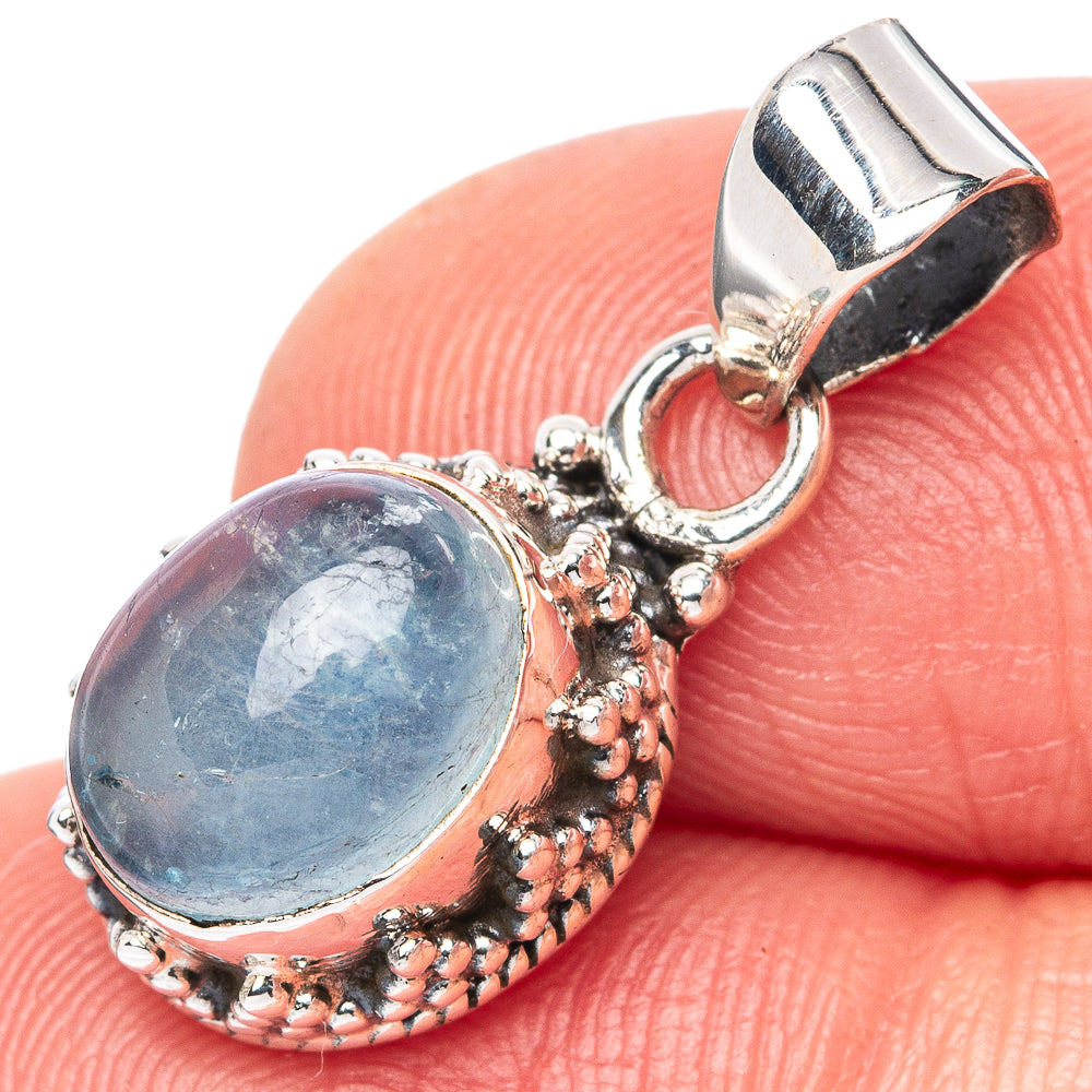 Aquamarine Pendant 7/8" (925 Sterling Silver) P42748