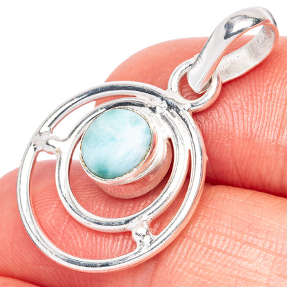 Larimar Dainty Pendants 1 1/4" (925 Sterling Silver) P42245
