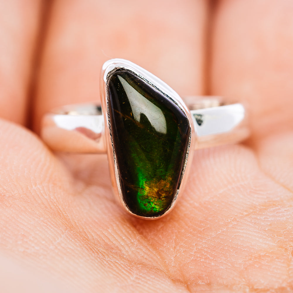 Ammolite Ring Size 6 (.925 Sterling Silver)