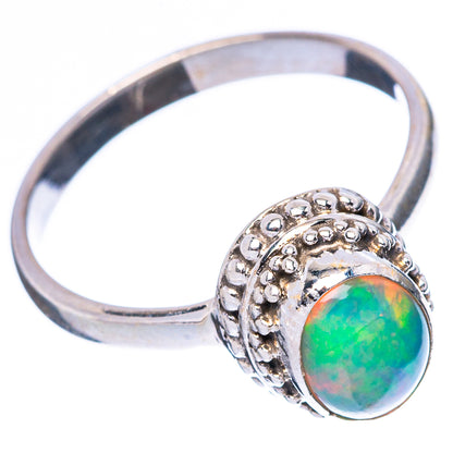 Rare Ethiopian Opal Ring Size 7.25 (925 Sterling Silver) R4371
