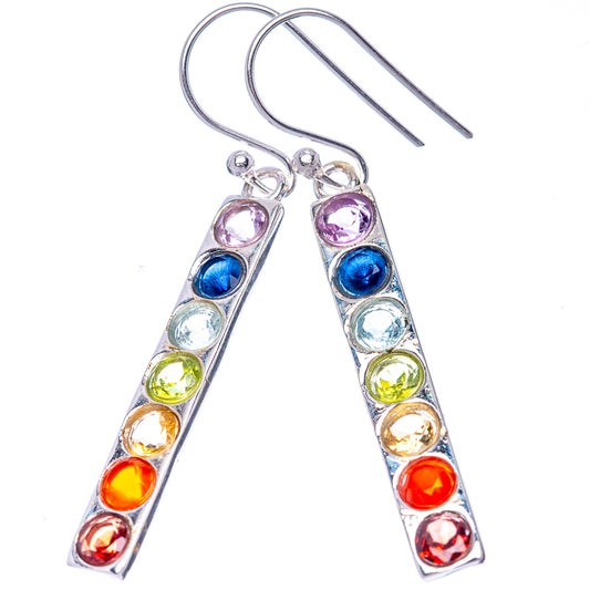 Chakra Dainty Earrings 2" (925 Sterling Silver) E2062
