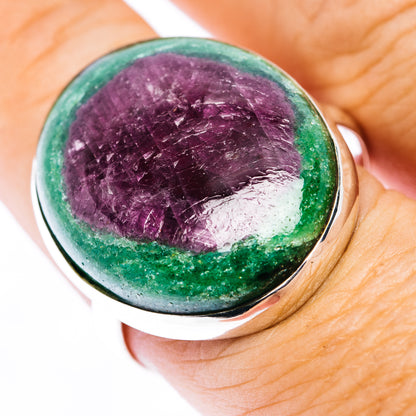 Fire Ruby Zoisite Ring Size 8.5 (.925 Sterling Silver)