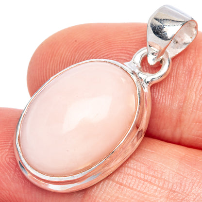 Pink Opal Pendant 1 1/4" (925 Sterling Silver) P41619