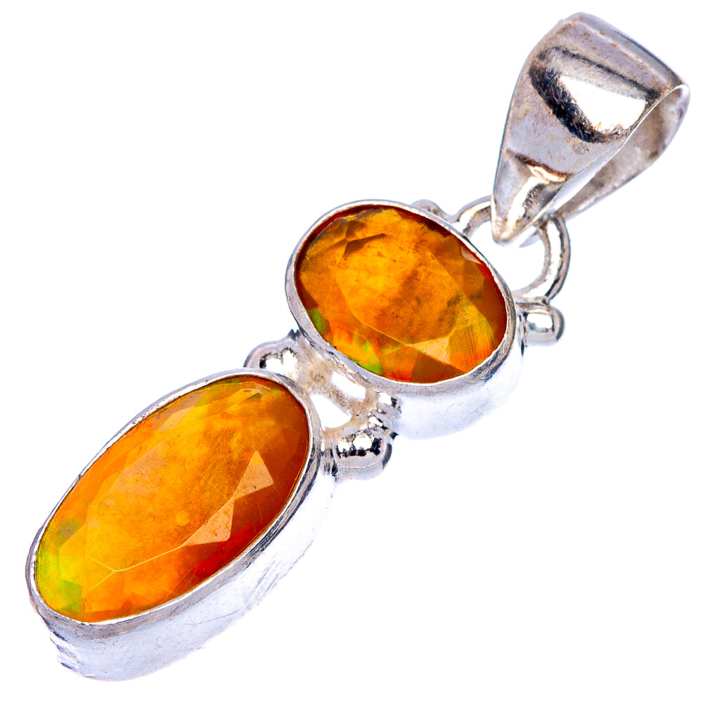 Rare Ethiopian Opal Pendant 1 1/4" (925 Sterling Silver) P40604