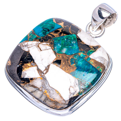 Howlite Chrysocolla Pendant 1 3/8" (925 Sterling Silver) P43360