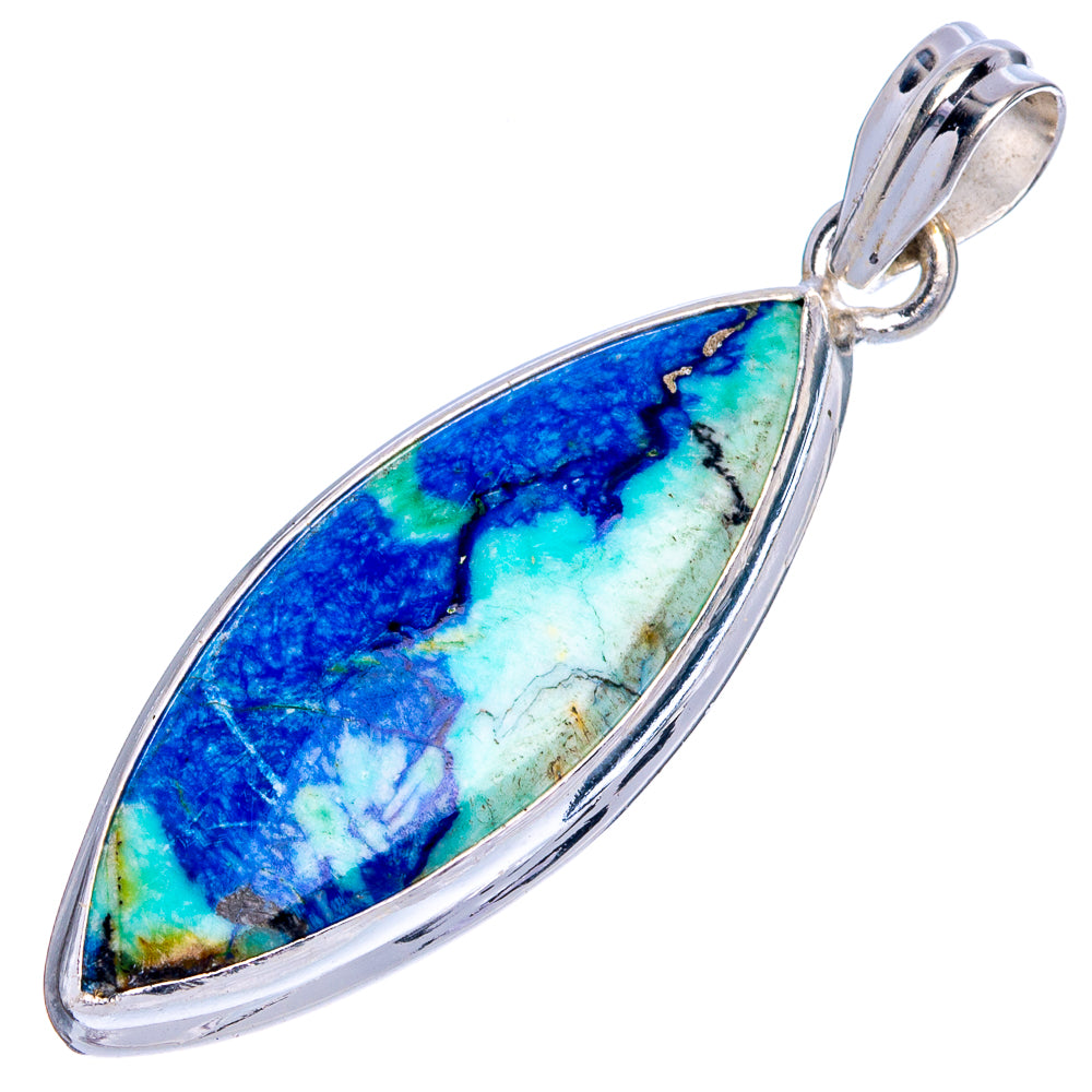 Azurite Pendant 1 7/8" (925 Sterling Silver) P40587