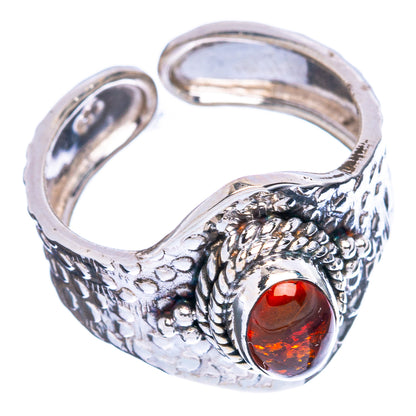 Amber Ring Size 7.5 (925 Sterling Silver) R3688