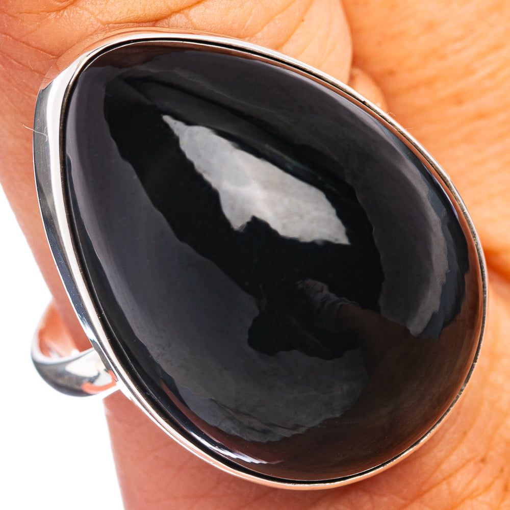 Premium Rainbow Obsidian Ring Size 11 (.925 Sterling Silver)