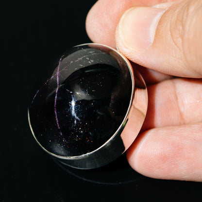 Premium Large Star Garnet Pendant 1 7/8" (.925 Sterling Silver)