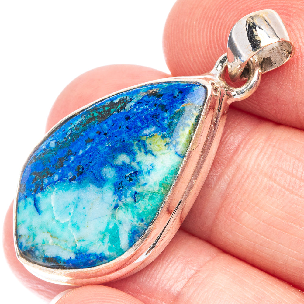 Azurite Pendant 1 1/2" (925 Sterling Silver) P44515