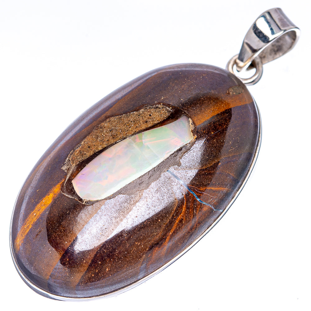 Premium Boulder Opal Pendant 1 7/8" (.925 Sterling Silver)