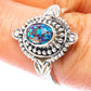 Value Blue Copper Composite Turquoise Ring Size 7.75 (925 Sterling Silver) R3382