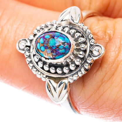Value Blue Copper Composite Turquoise Ring Size 7.75 (925 Sterling Silver) R3382
